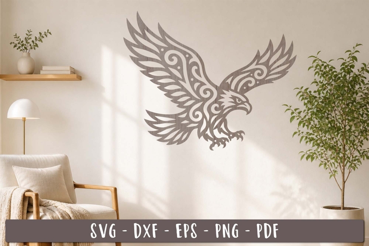 Flying Eagle Wall Decor SVG Laser Cut design