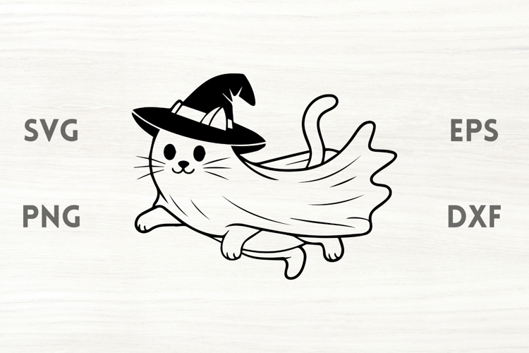 Flying Ghost Cat SVG