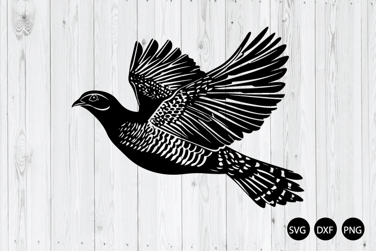 Flying Quail SVG, Quail Silhouette SVG, Wild Bird SVG
