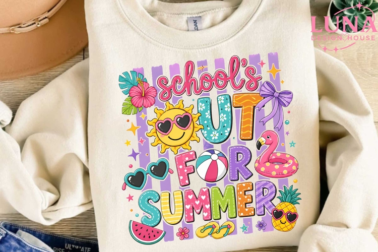 Schools Out For Summer PNG, Last Day of School PNG, Teacher