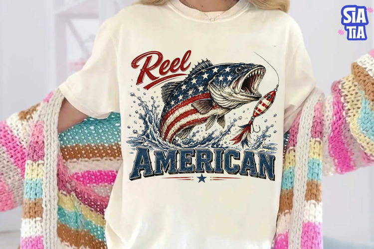 Reel American Fishing Bass PNG Clipart