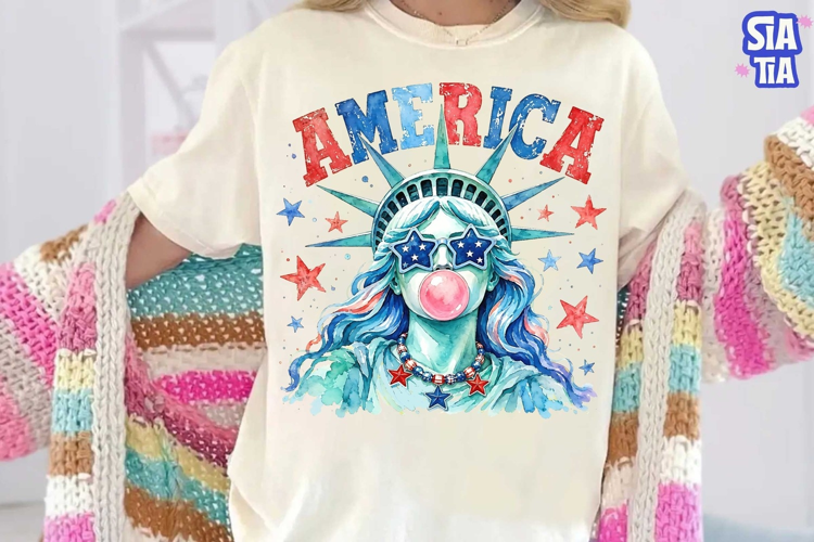 Patriotic Statue of Liberty PNG Clipart