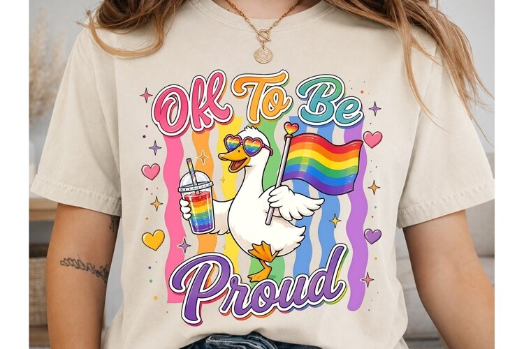 OK To Be Proud PNG Shirt Design example image 1