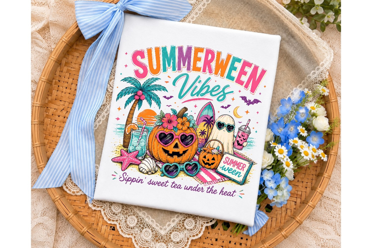 Summerween Vibes PNG Sublimation Shirt