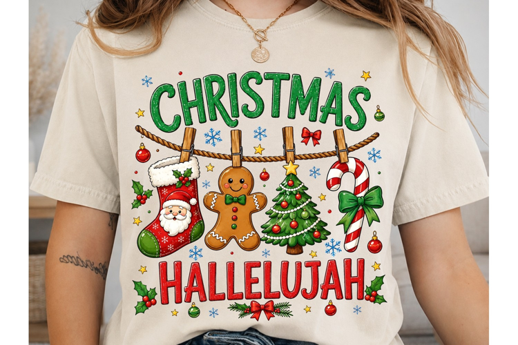Christmas Hallelujah PNG Sublimation Des