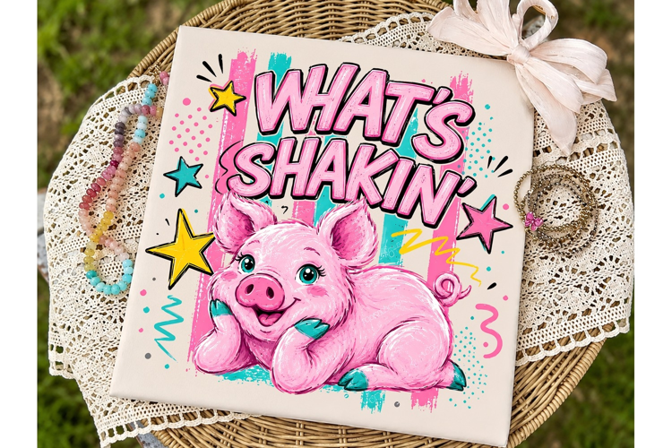 What's Shakin' Pig PNG Shirt Design