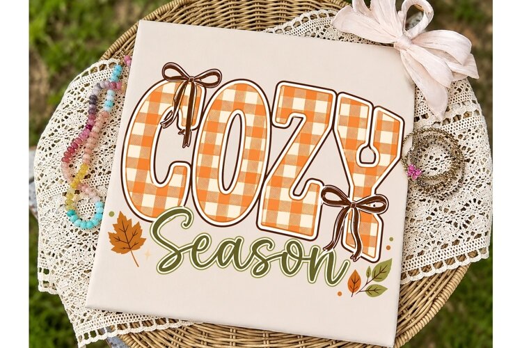 Cozy Season Pumpkin PNG Sublimation Tee example image 1