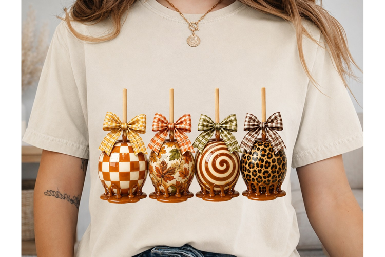 Fall Caramel Apples PNG Shirt Design