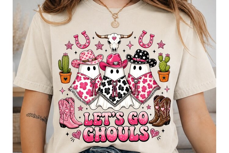 Let's Go Ghouls PNG Sublimation Shirt De example image 1