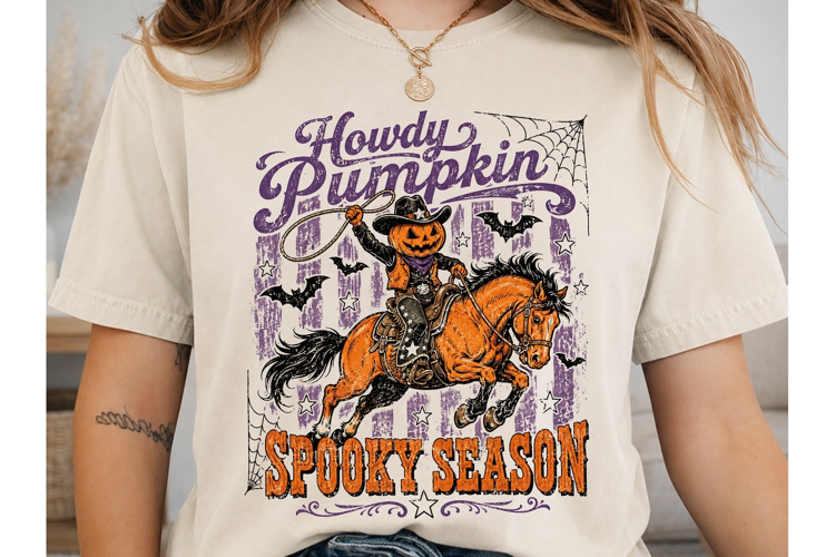 Howdy Pumpkin Spooky Season PNG Shirt