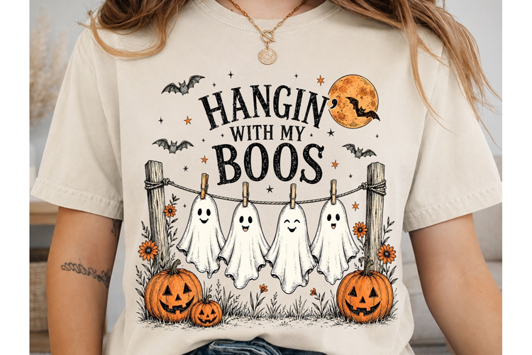 Hanging With My Boos Halloween PNG Shirt