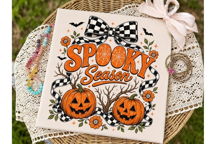 Spooky Season Pumpkin PNG Sublimation Sh example image 1
