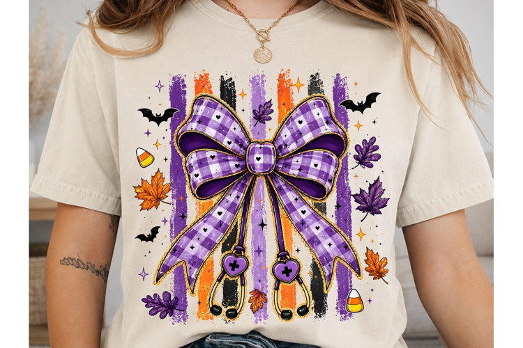 Halloween Witch Bow PNG Sublimation Desi