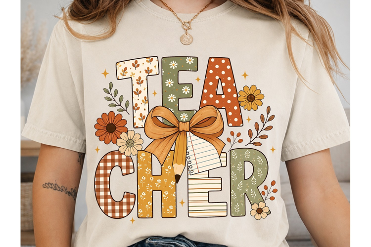 Tea Lover Floral PNG Shirt Design