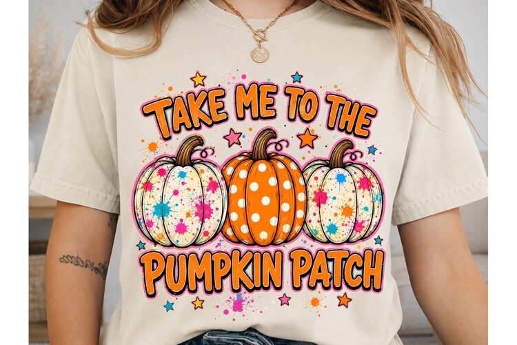 Take Me to Pumpkin Patch PNG Shirt example image 1