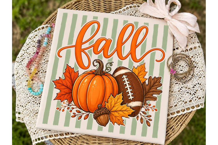 Fall Vibes Pumpkin Football PNG Shirt
