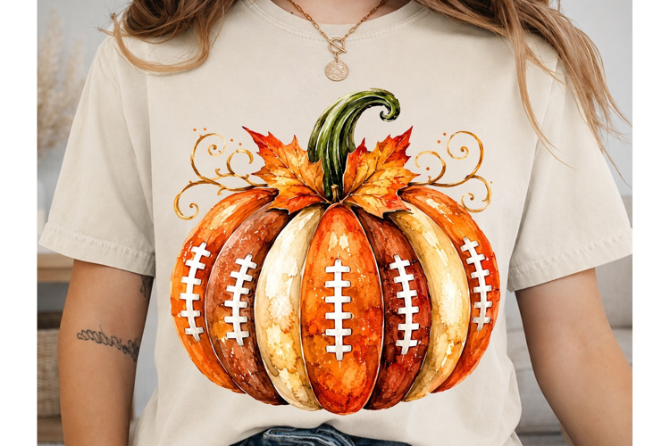 Football Pumpkin Fall PNG Shirt Design