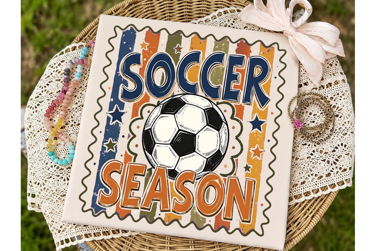Soccer Season Retro PNG Shirt Design