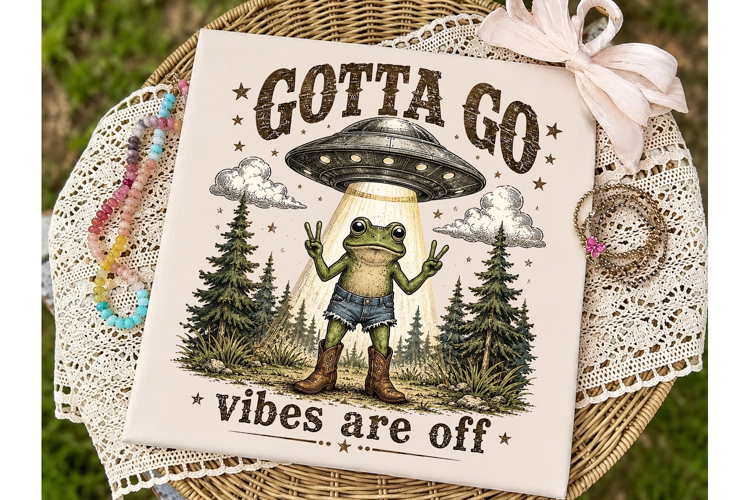 Gotta Go Vibes Are Off Frog PNG Shirt