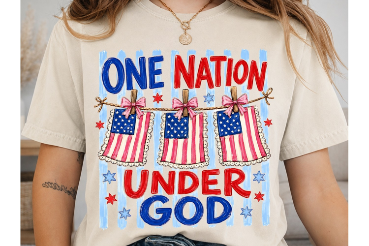 One Nation Under God PNG Shirt Design