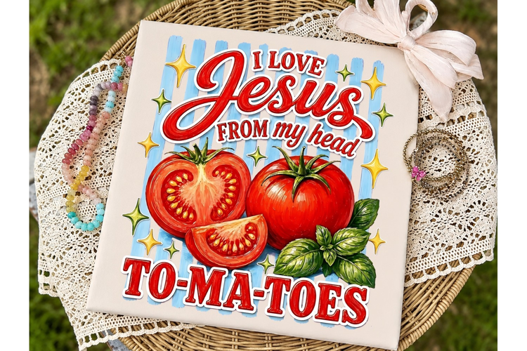 I Love Jesus Tomatoes PNG Sublimation