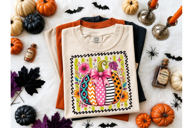 Boho Pumpkin PNG Fall Halloween Clipart