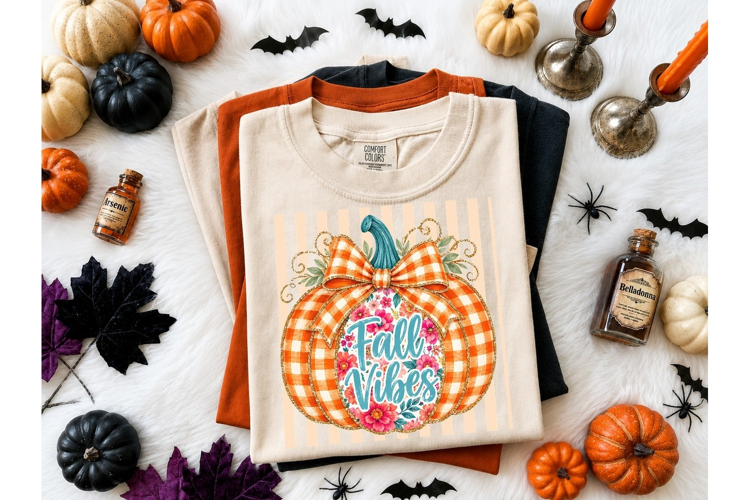 Fall Vibes Pumpkin PNG Clipart Design