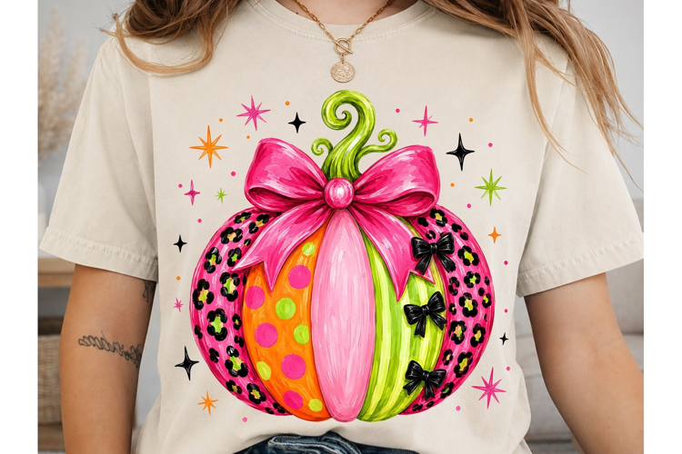 Colorful Pumpkin PNG Sublimation Shirt D