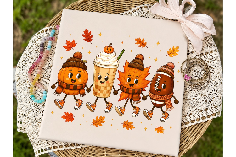 Fall Friends Pumpkin PNG Shirt Design