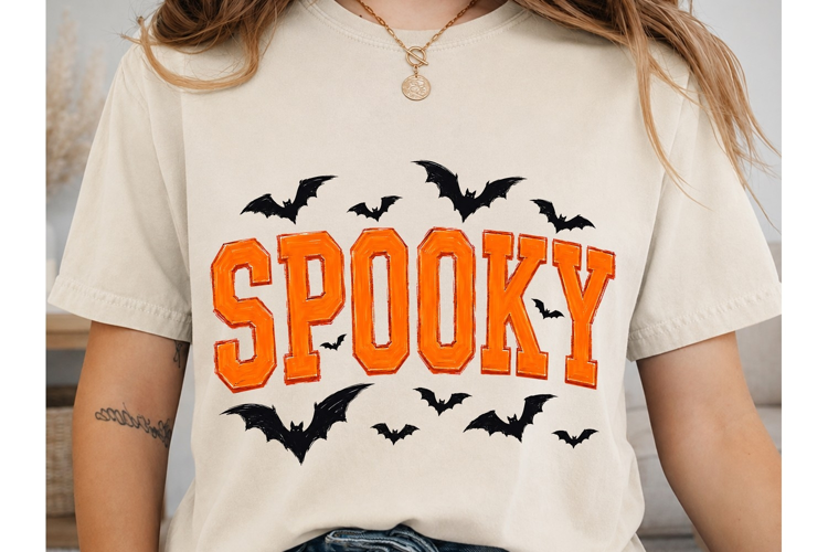 Spooky Bats Halloween PNG Shirt Design