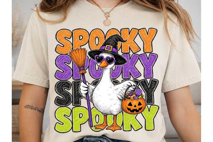 Spooky Witch Ghost PNG Sublimation Shirt