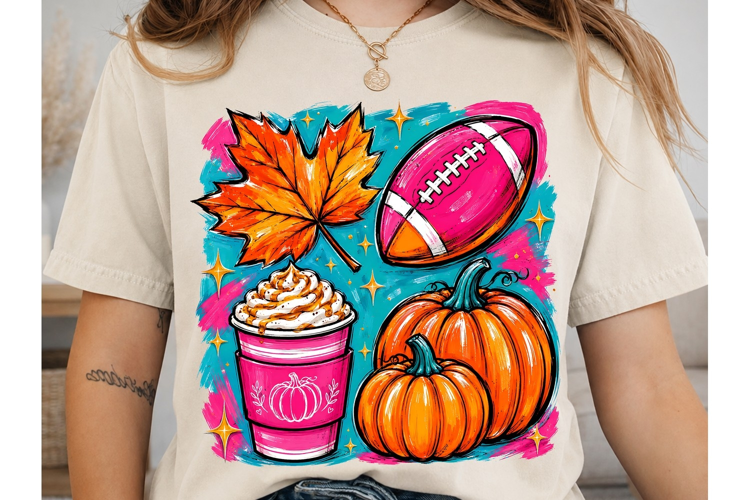 Fall Vibes Football PNG Shirt Design
