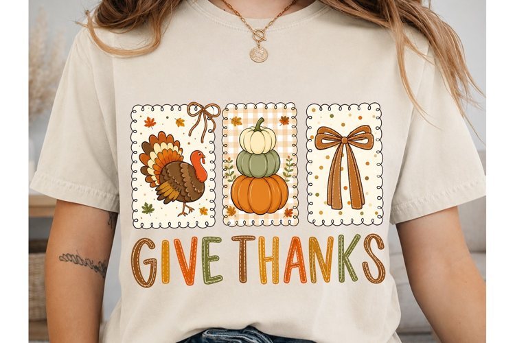 Give Thanks Pumpkin PNG Shirt Design