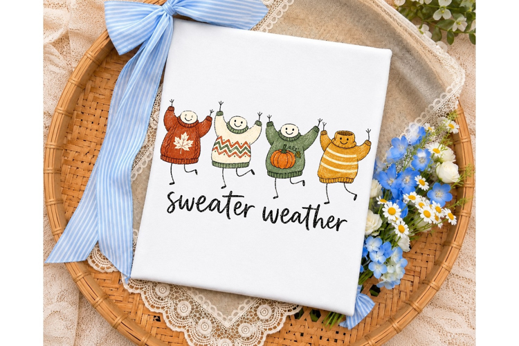 Sweater Weather Stick Figures PNG Shirt