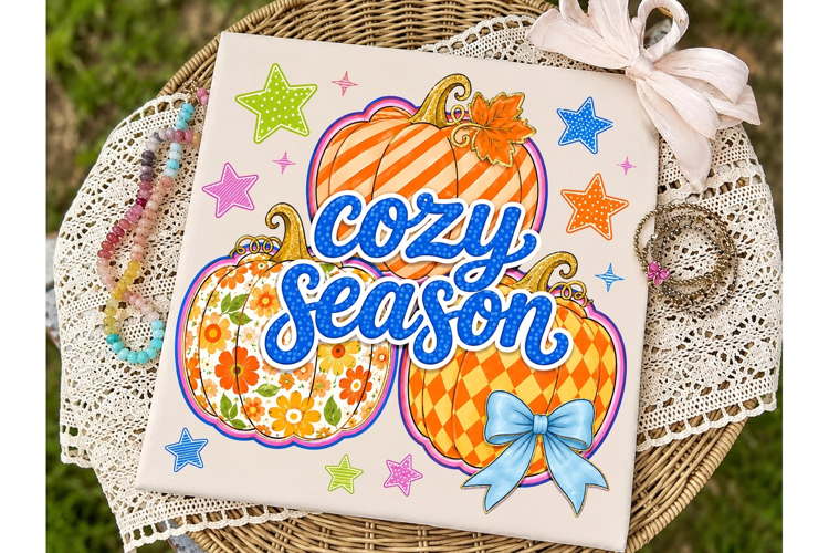 Cozy Season Pumpkin PNG Sublimation Tee