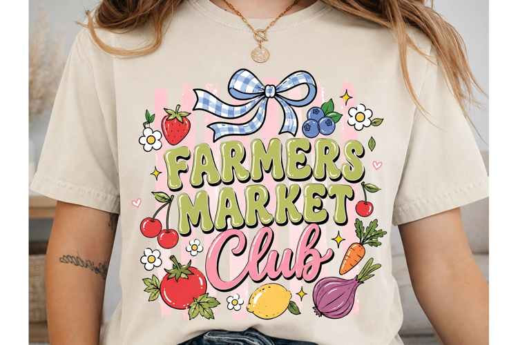 Farmers Market Club PNG Shirt Design