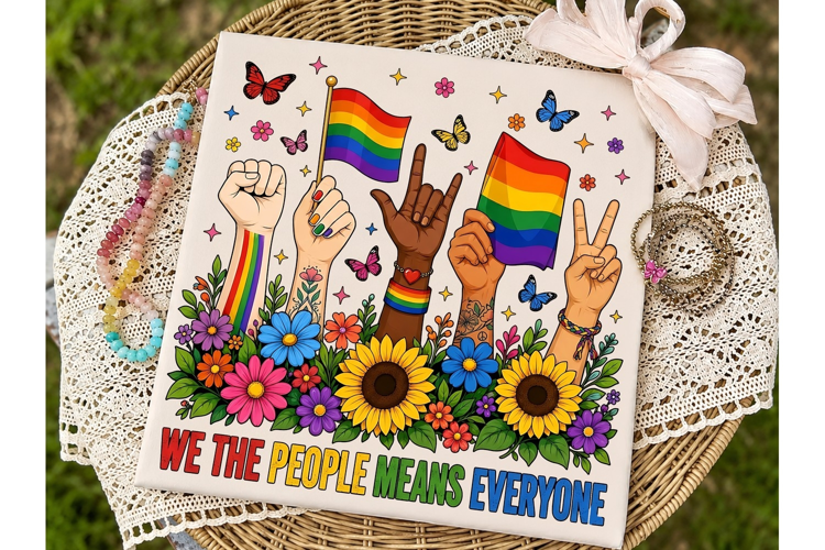 We The People Pride PNG Shirt Design