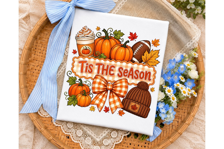 Tis The Season Pumpkin PNG Sublimation