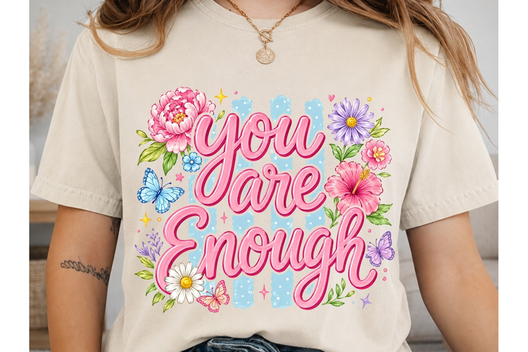 You Care Enough Floral PNG Shirt Design