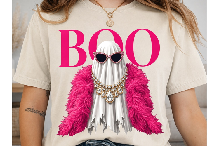Boo Ghost Halloween PNG Shirt Design