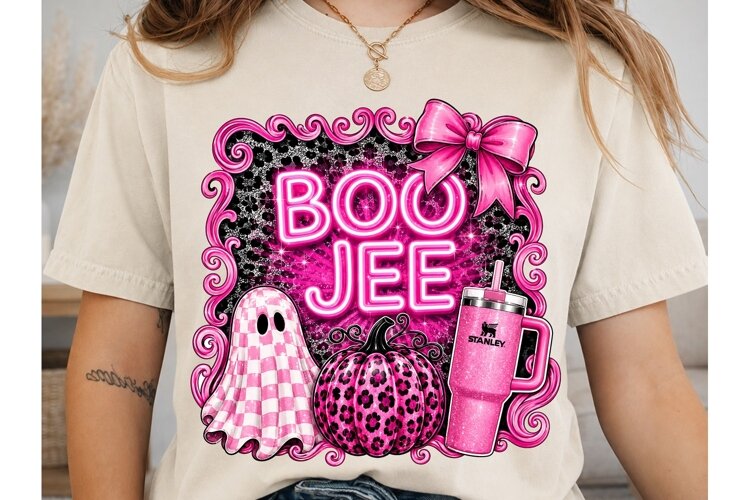 Boo Jee Halloween PNG Sublimation Design example image 1