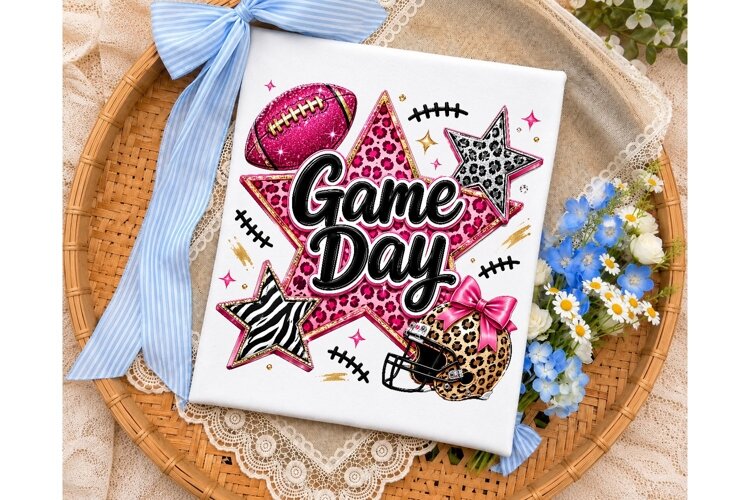 Game Day Glitter PNG Sublimation Shirt example image 1