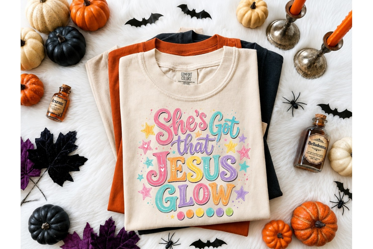 She's Got That Jesus Glow PNG Tee