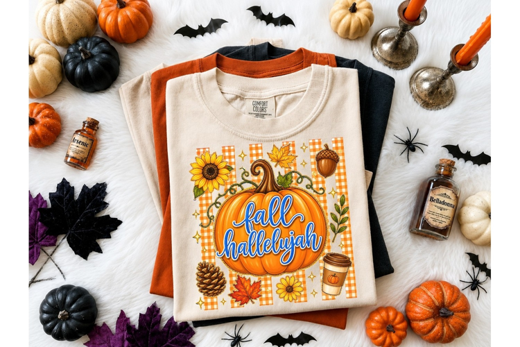 Fall Hallelujah Pumpkin PNG Sublimation