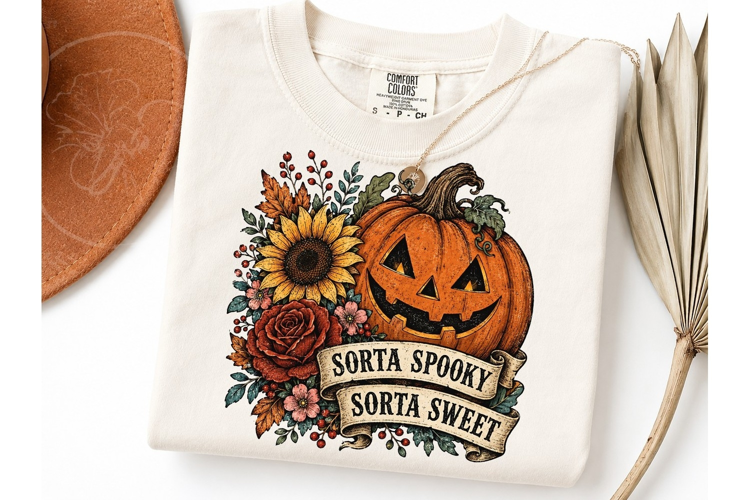 Sorta Spooky Sorta Sweet PNG Tee