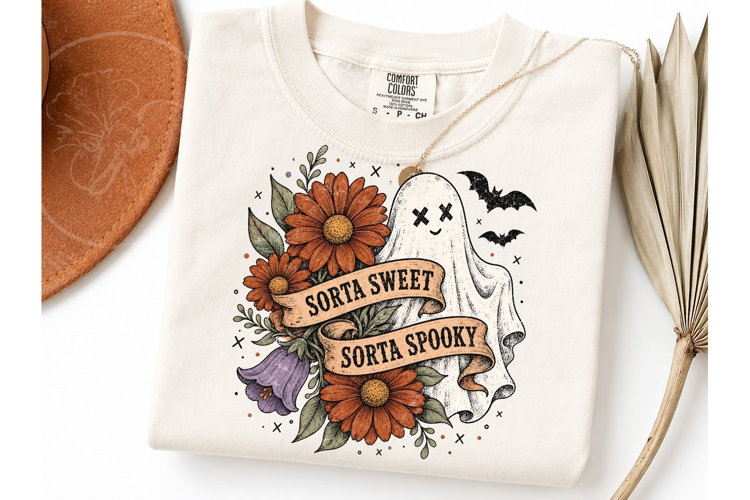 Sorta Sweet Sorta Spooky Ghost PNG Tee