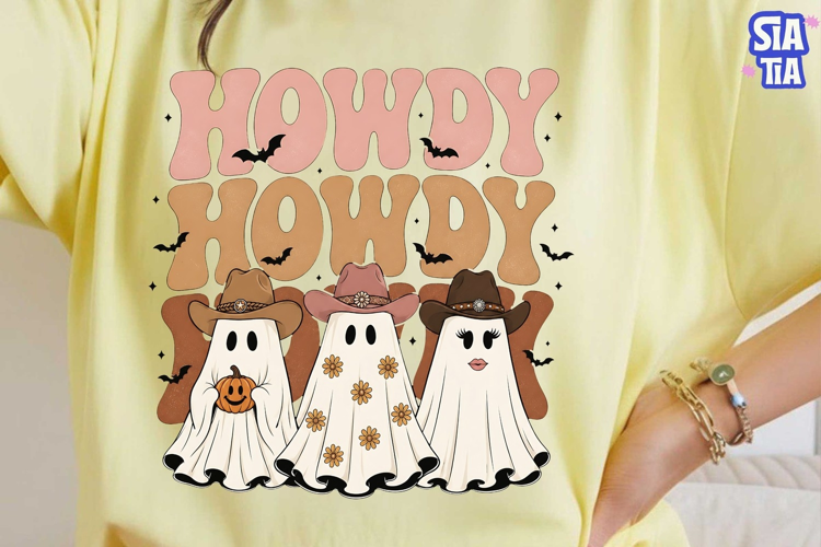 Howdy Western Cowboy Ghosts PNG