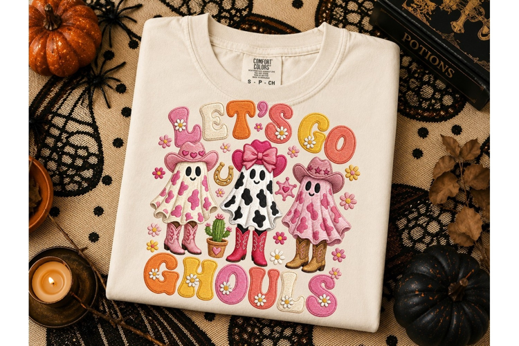 Let's Go Ghouls Halloween PNG Tee