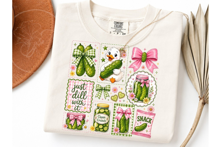 Just Dill With It Pickle PNG Shirt