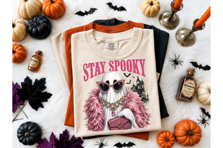 Stay Spooky Glam Ghost Halloween PNG